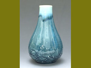 Ice Blue Web Vase
